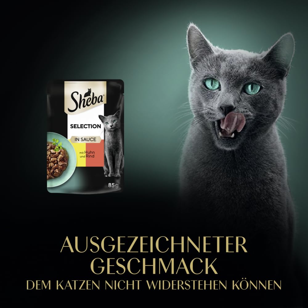 Sheba Selection Nassfutter Huhn-Rind Sauce 28x85g