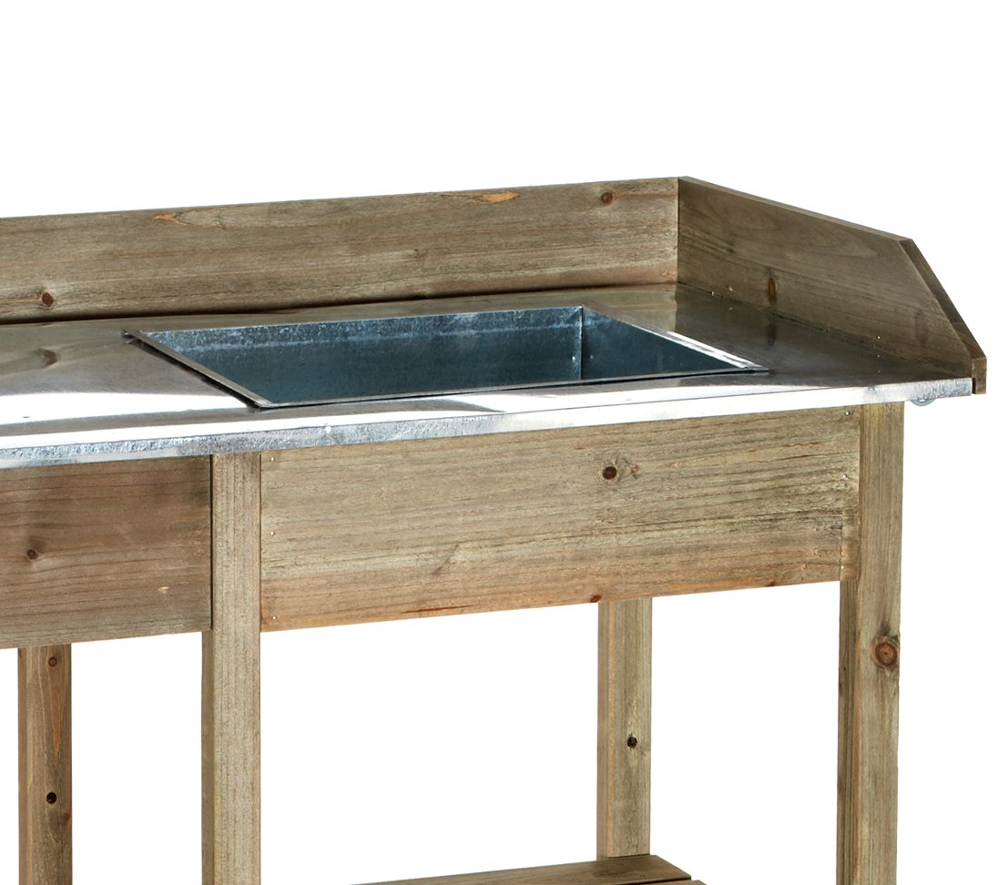 Dehner Gute Wahl Pflanztisch Calgary Holz 117x91x45cm verzinkt