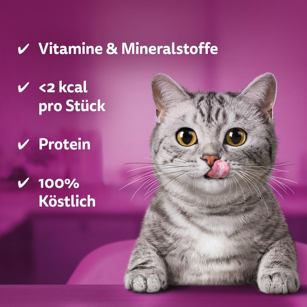 Whiskas Knuspertaschen Katzensnack Lachs 6x60 g knusprig