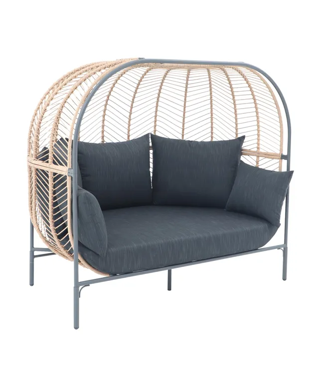 Dehner Venezia Daybed Outdoor dunkelgrau 172 cm