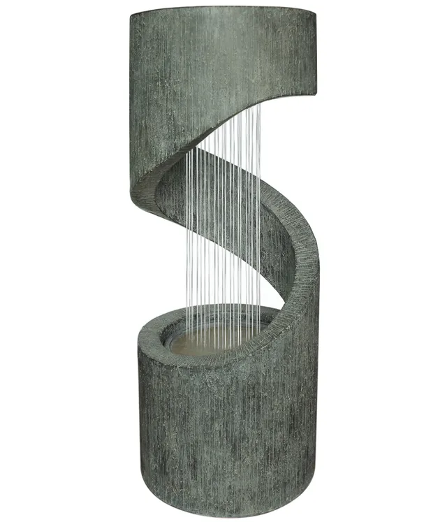 Dehner Mali Gartenbrunnen Polyresin 79,5 cm grau mit LED
