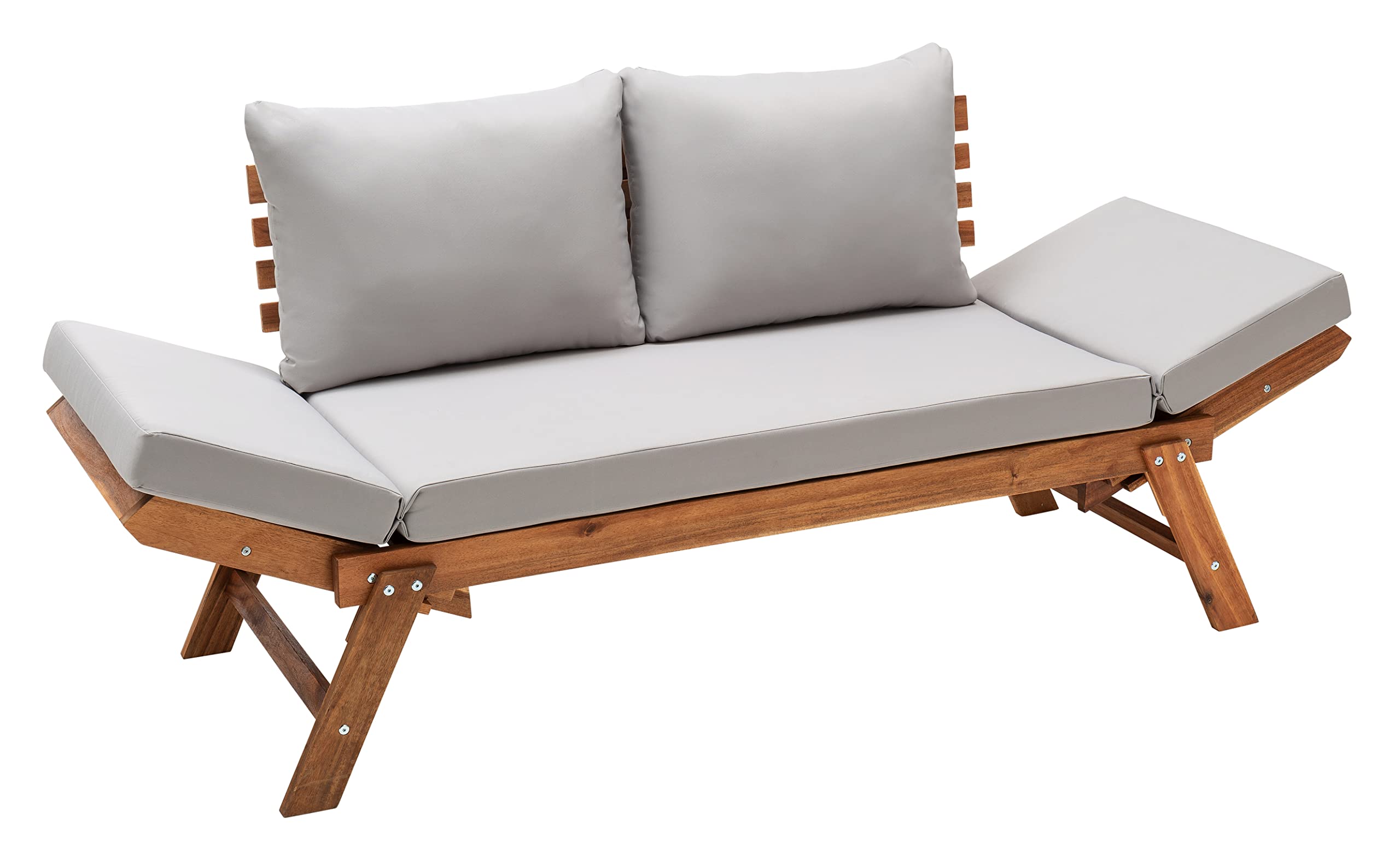 Dehner Macao Gartensofa braun-grau 196 cm Akazie