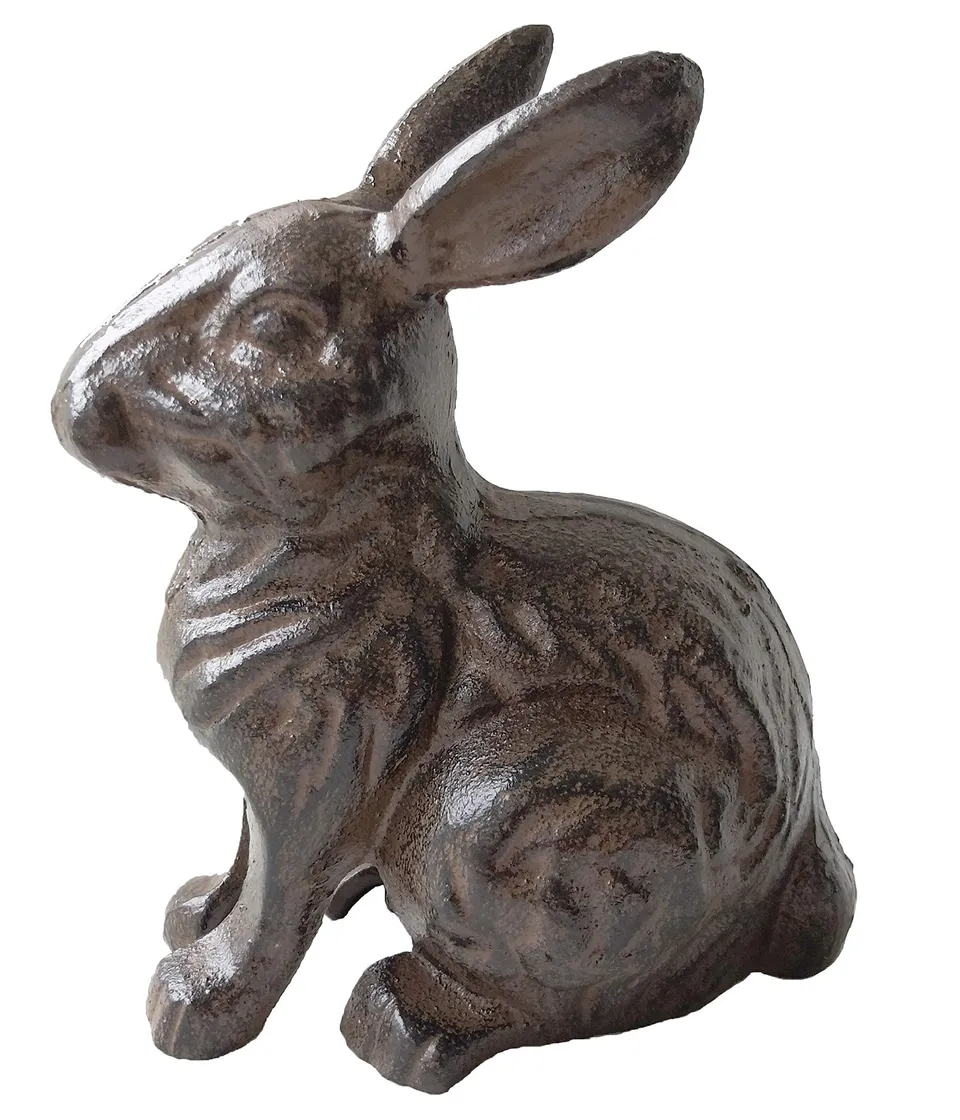 Dehner Premium Lovely Hase Dekofigur Gusseisen braun