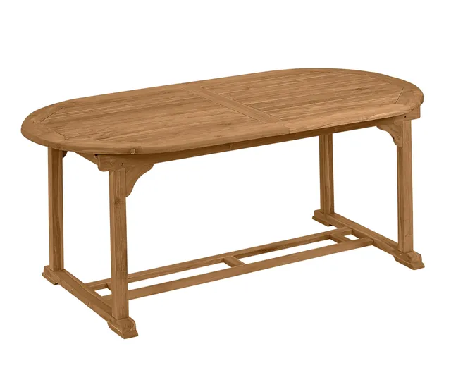 Dehner Havanna Gartentisch 180/240x90 cm hellbraun Teakholz