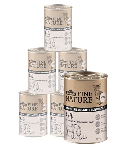 Dehner Fine Nature Kitten Kalb Nassfutter 6x400g getreidefrei