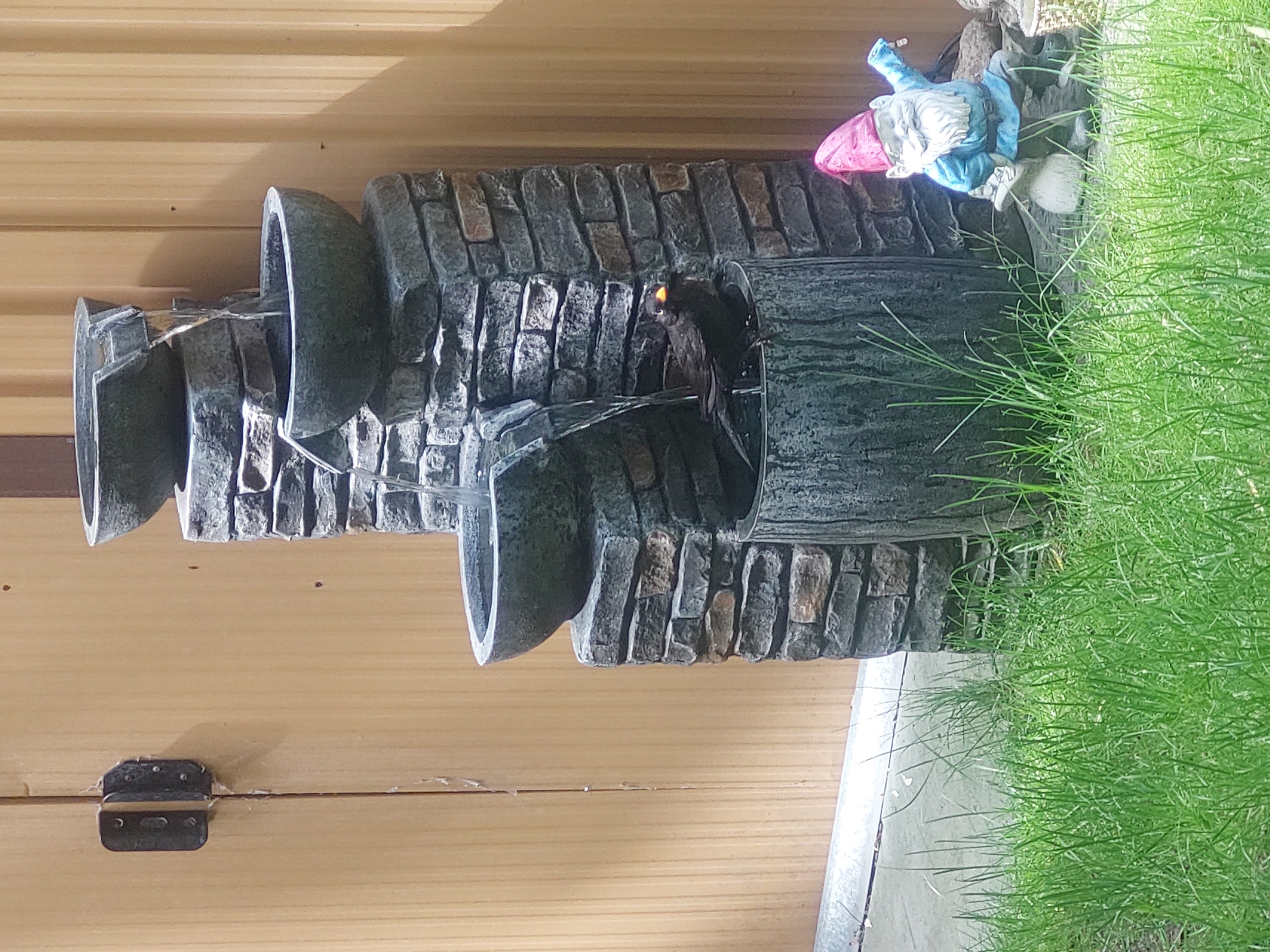 Dehner Piatto Gartenbrunnen Zierbrunnen mit LED 10 L