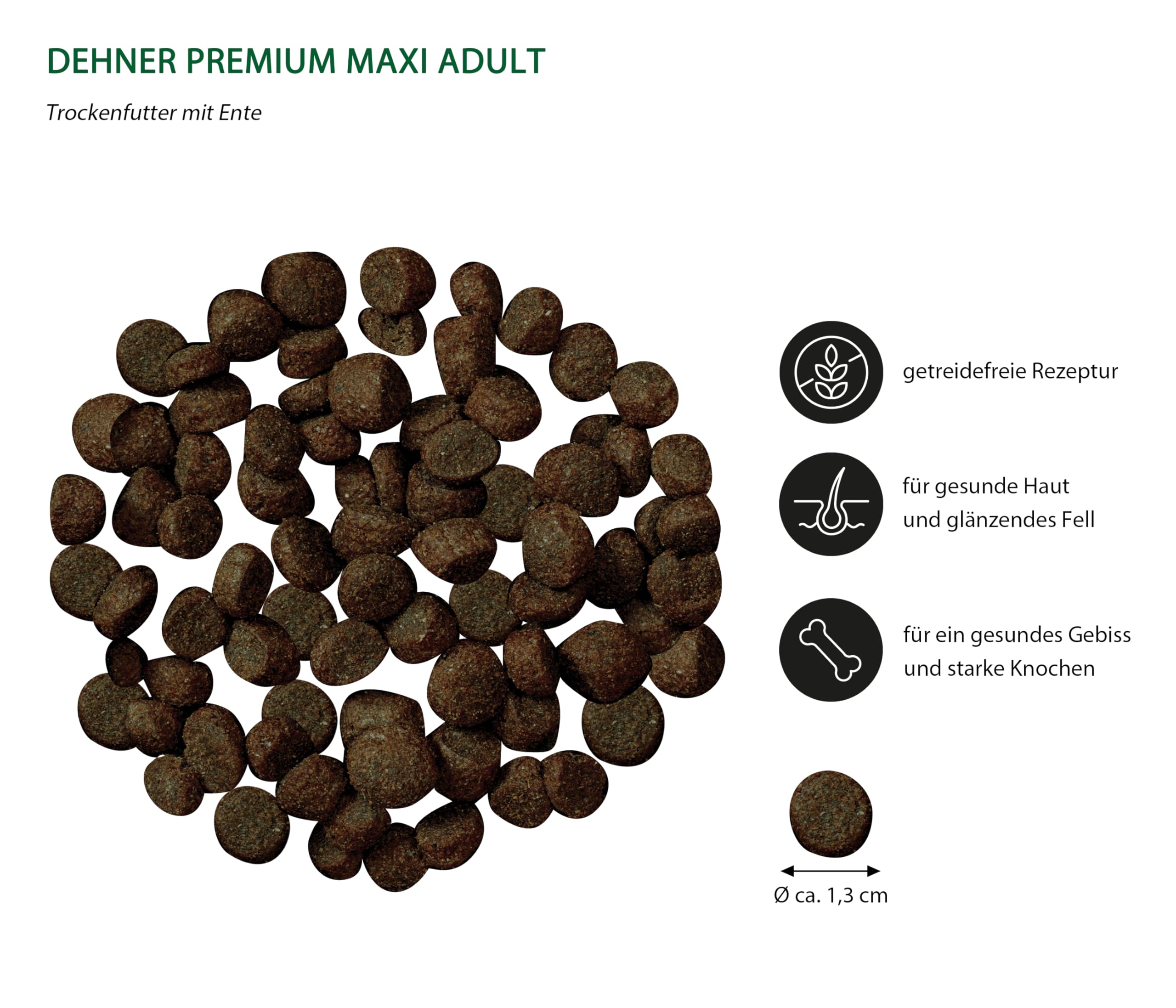 Dehner Premium Maxi Adult Trockenfutter 4kg Ente Lamm