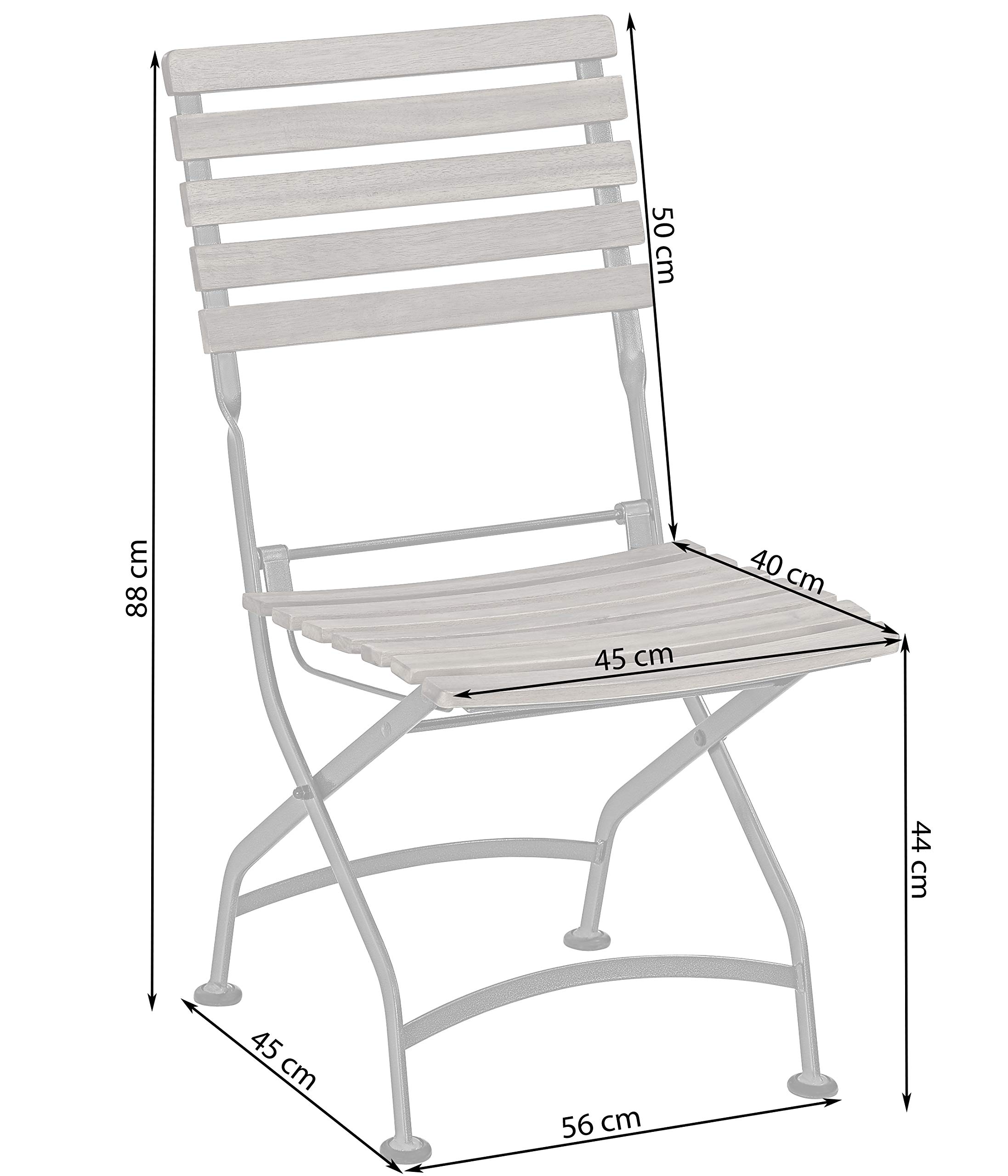 Dehner Tegernsee Klappstuhl Gartenstuhl Akazie braun grau