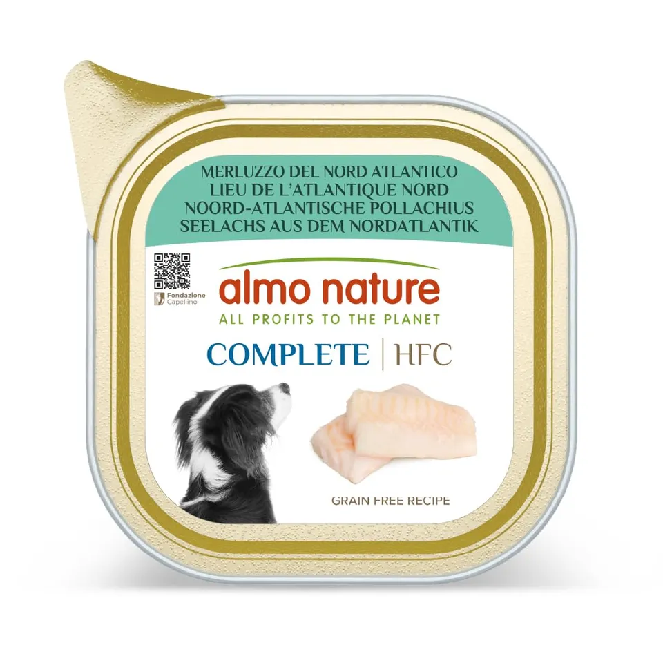 Almo Nature HFC Complete Nordatlantischer Kabeljau Hundefutter 17x85g glutenfrei