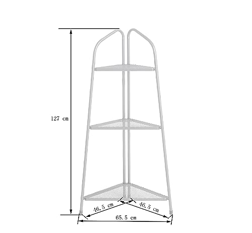 Dehner Savoy Eckregal Metall dunkelgrau 127cm