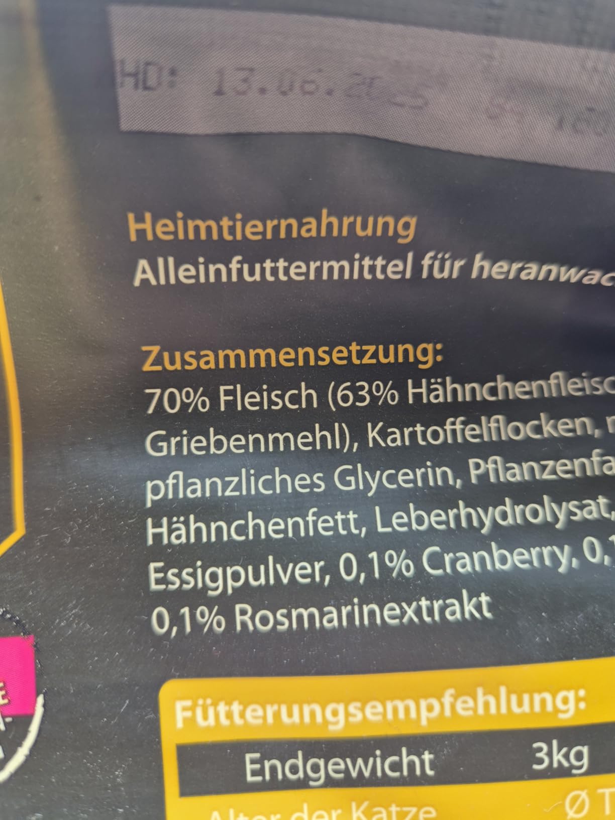 Dehner Wild Nature Hügelland Kitten Nassfutter 6x400g Huhn