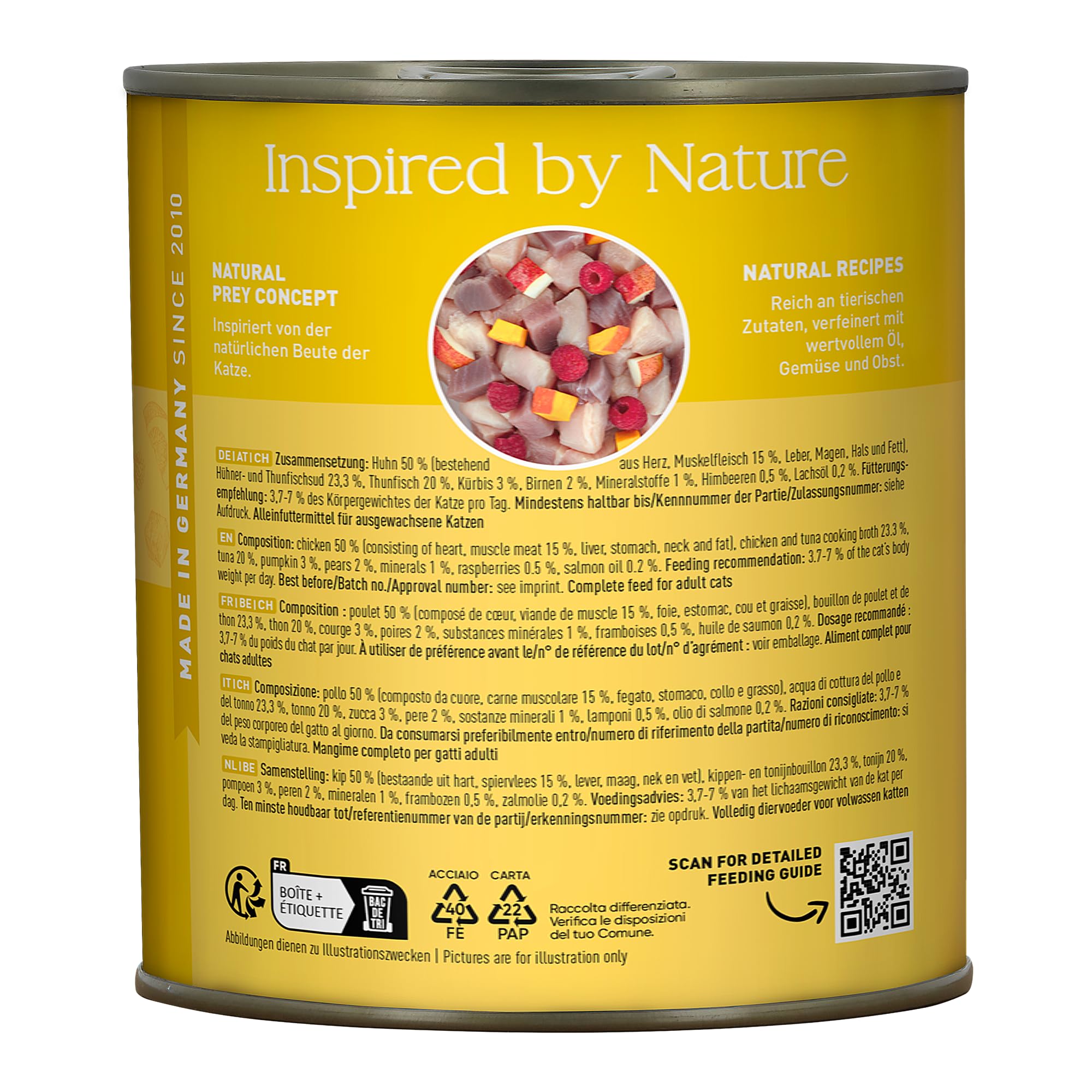 catz finefood N°25 Nassfutter Huhn Thunfisch 6x800 g getreidefrei