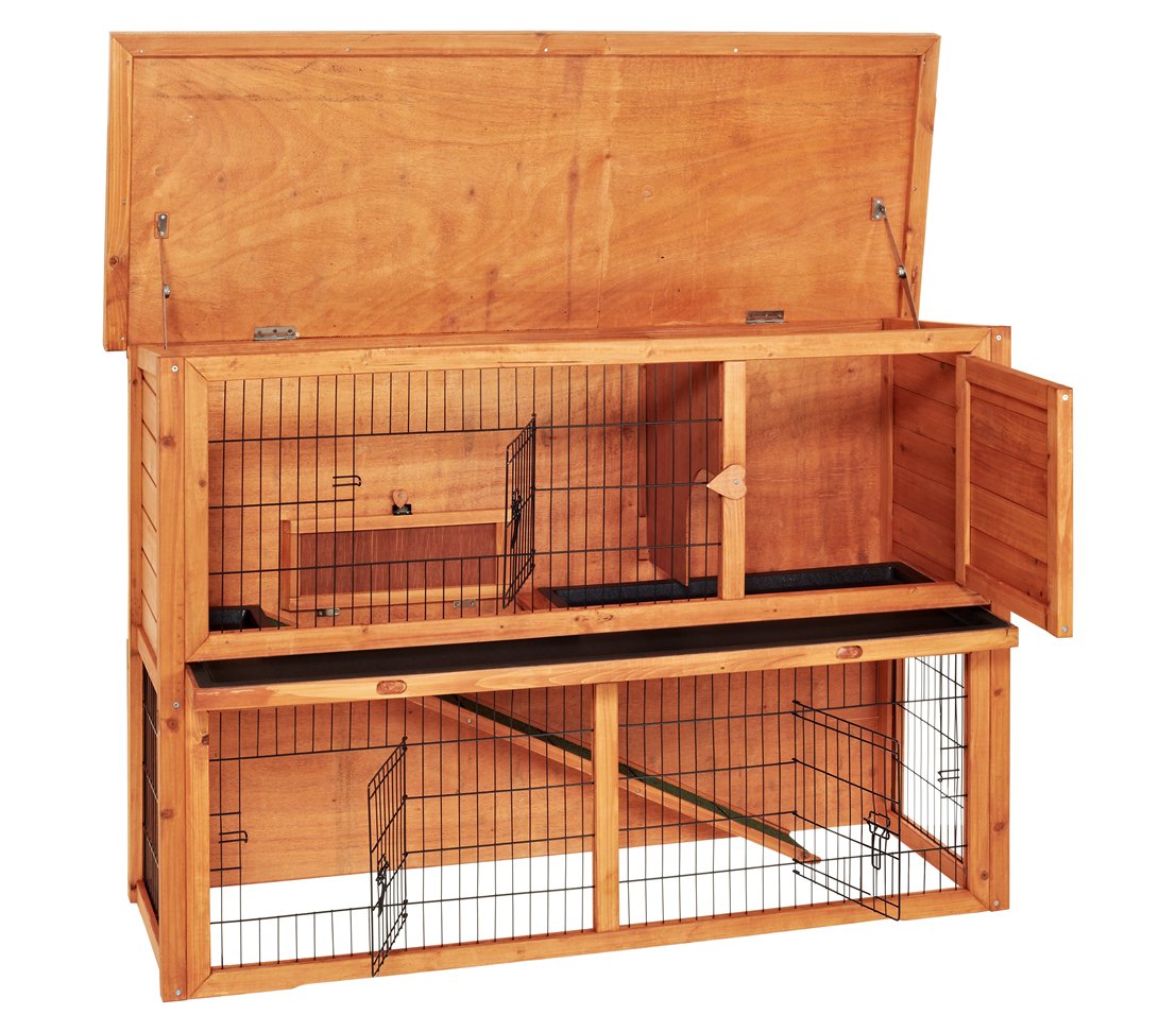 Dehner Premium Lovely Hoppel Nagerheim Holz natur 136x50x85 cm