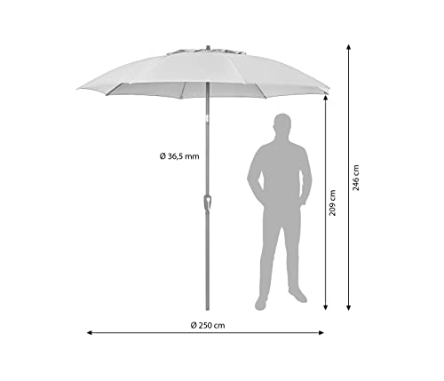 Dehner Premium Lovely Paros Sonnenschirm Ø 2,5 m creme UV80+