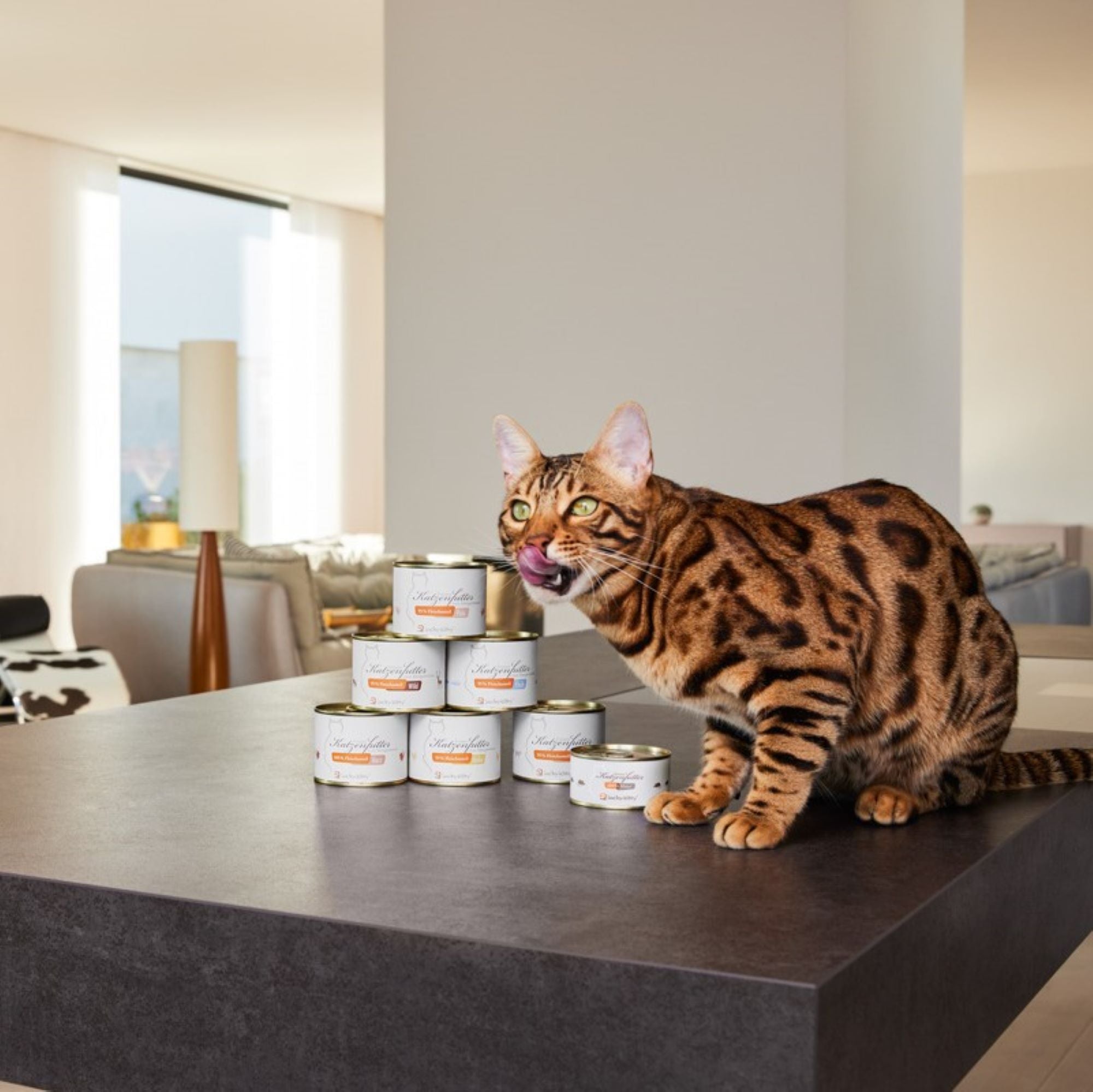 Lucky-Kitty Probierset Nassfutter 3x200g + Creme
