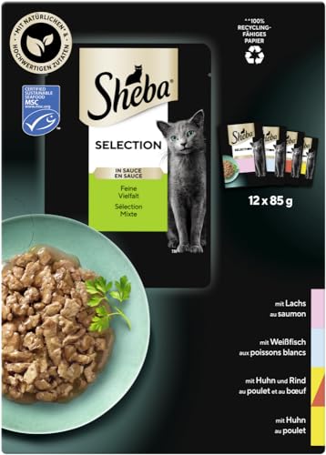 Sheba Selection in Sauce Nassfutter Feine Vielfalt 12x85g Sauce