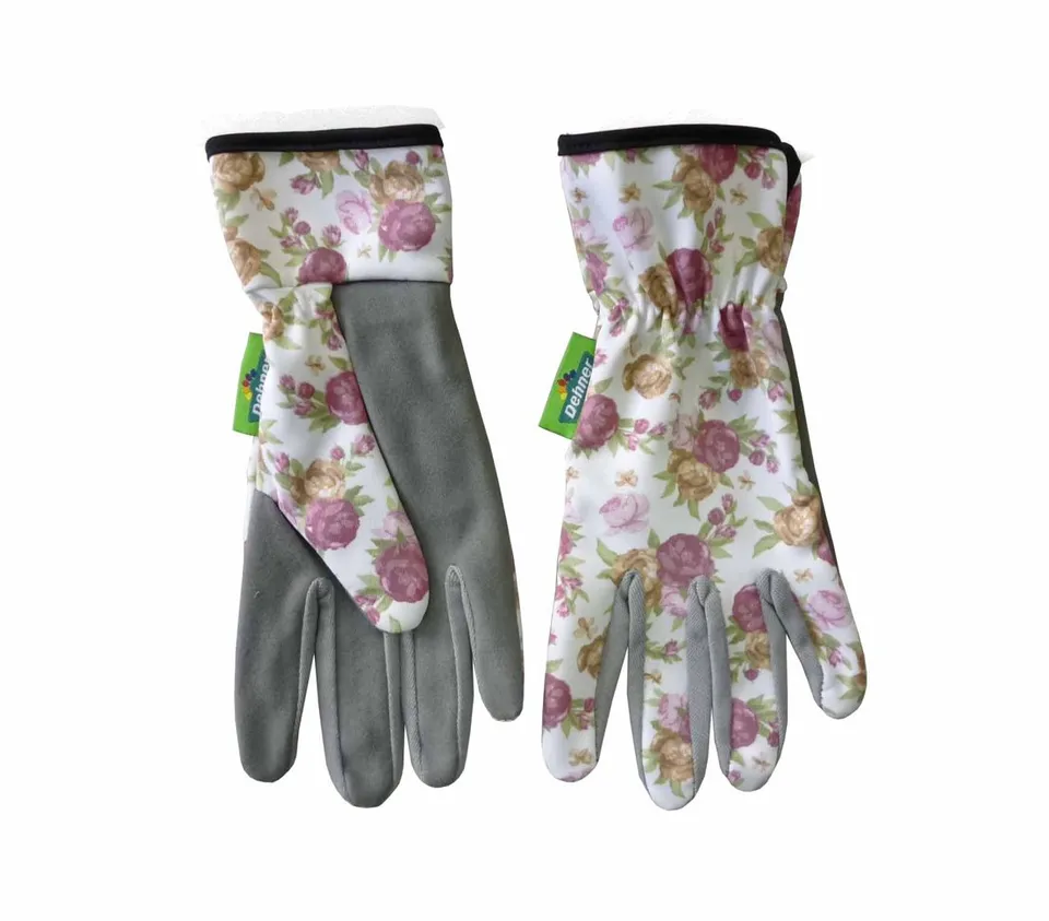 Dehner Gartenhandschuh Rosenmotiv Größe 9 L Damen
