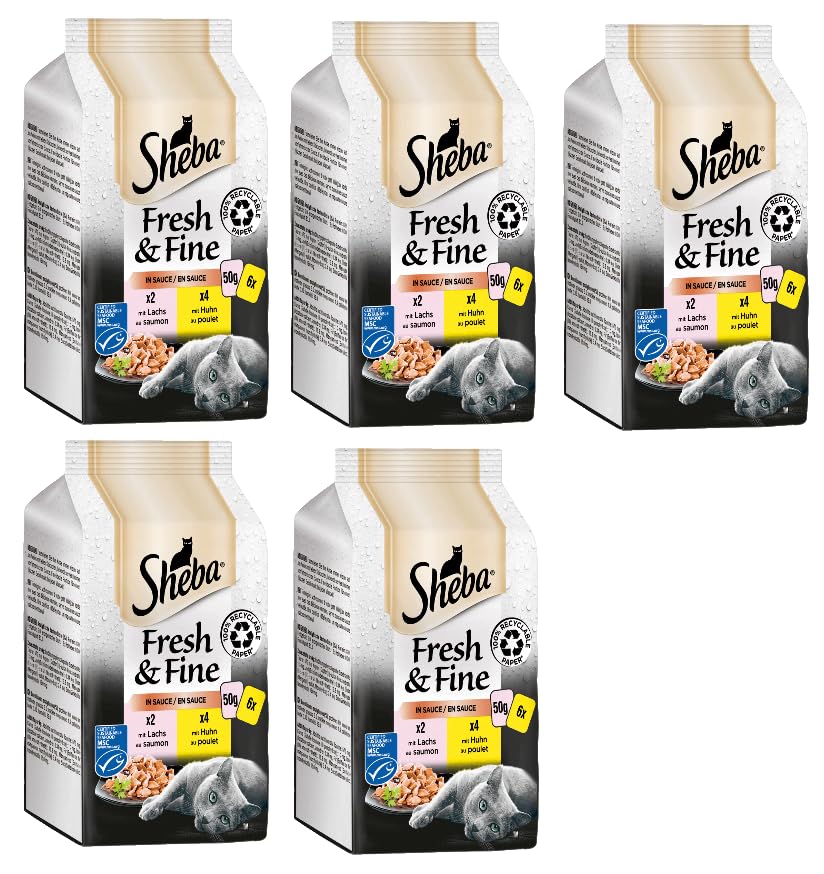 Sheba Fresh & Fine Nassfutter Sauce Lachs Huhn 30x50g