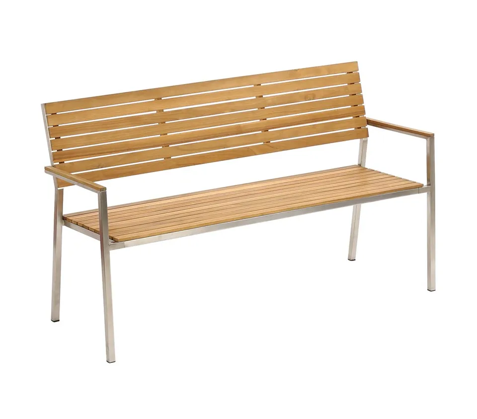 Dehner Antibes Gartenbank 3-Sitzer 151 cm Teak natur