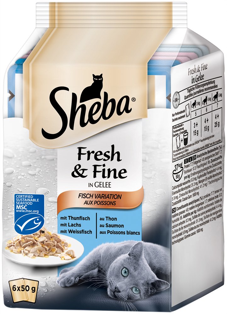 Sheba Fresh & Fine Nassfutter Fisch Variation 72x50 g getreidefrei