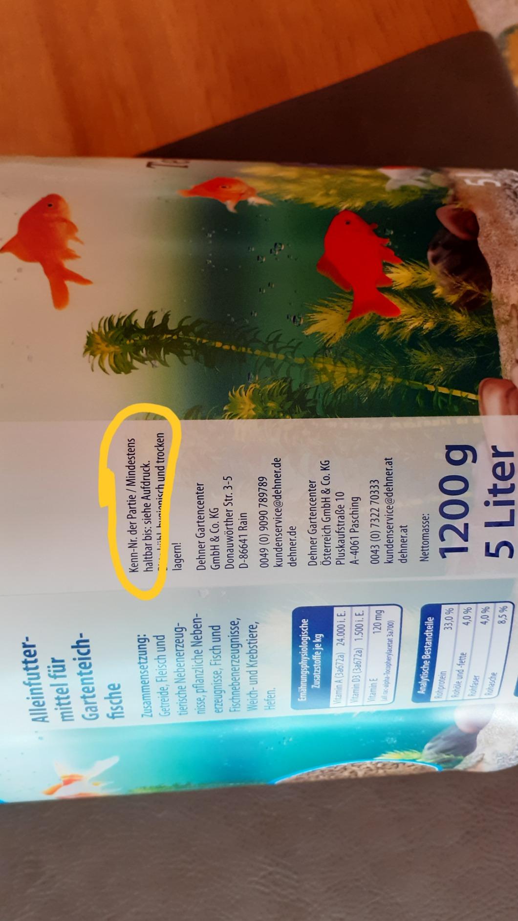Dehner Aqua Teichfischfutter Sticks 5 l schwimmfähig