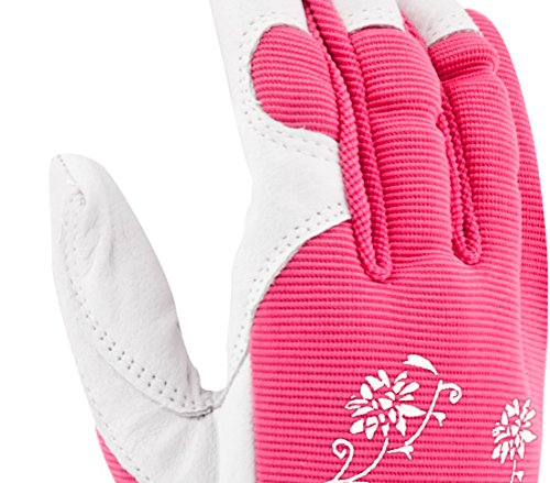 Dehner Jardy Gartenhandschuh Gr. 9/L Leder pink