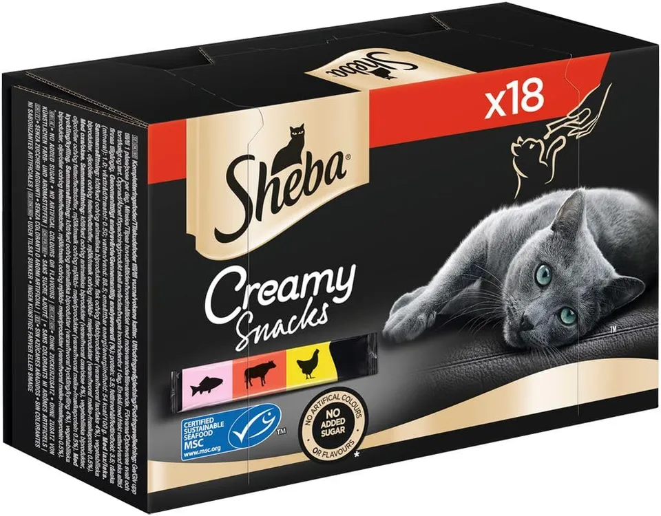Sheba Creamy Snacks Snack cremiger Lachs 18x12g