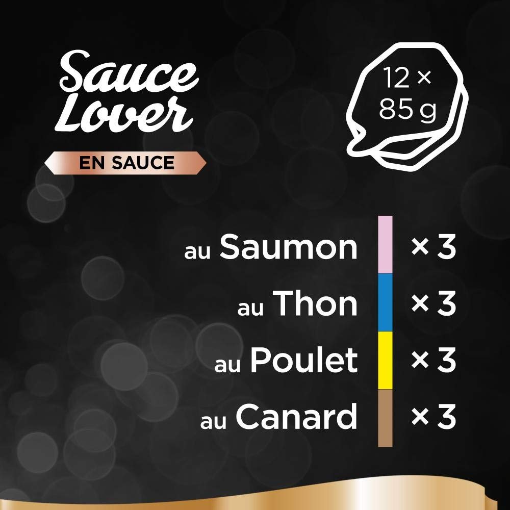 Sheba Sauce Lover Nassfutter Katze 72x85g Huhn Ente Lachs Thunfisch