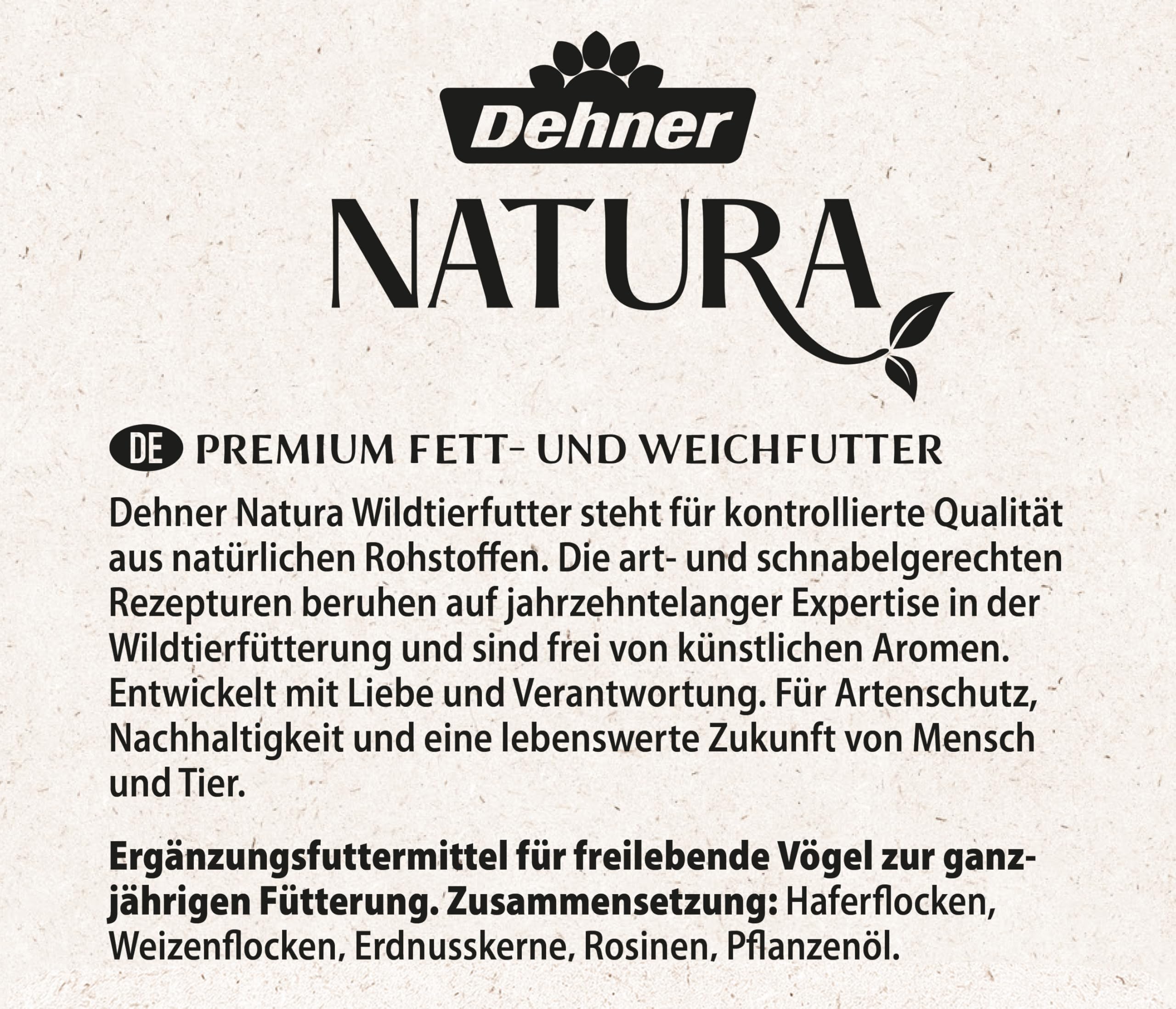 Dehner Natura Premium Wildvogelfutter Fett-Weichfutter 5kg energiereich