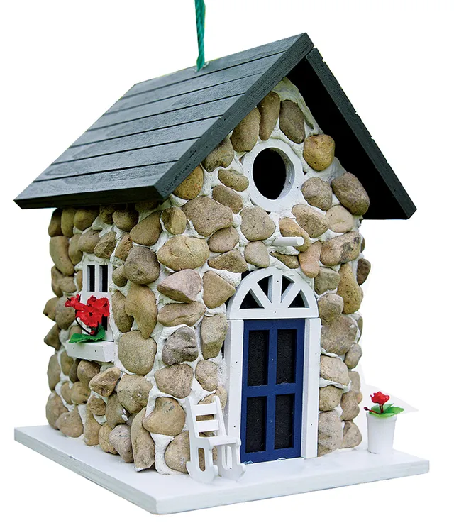 Dehner Natura Nistkasten Steinhaus 32mm Holz Stein