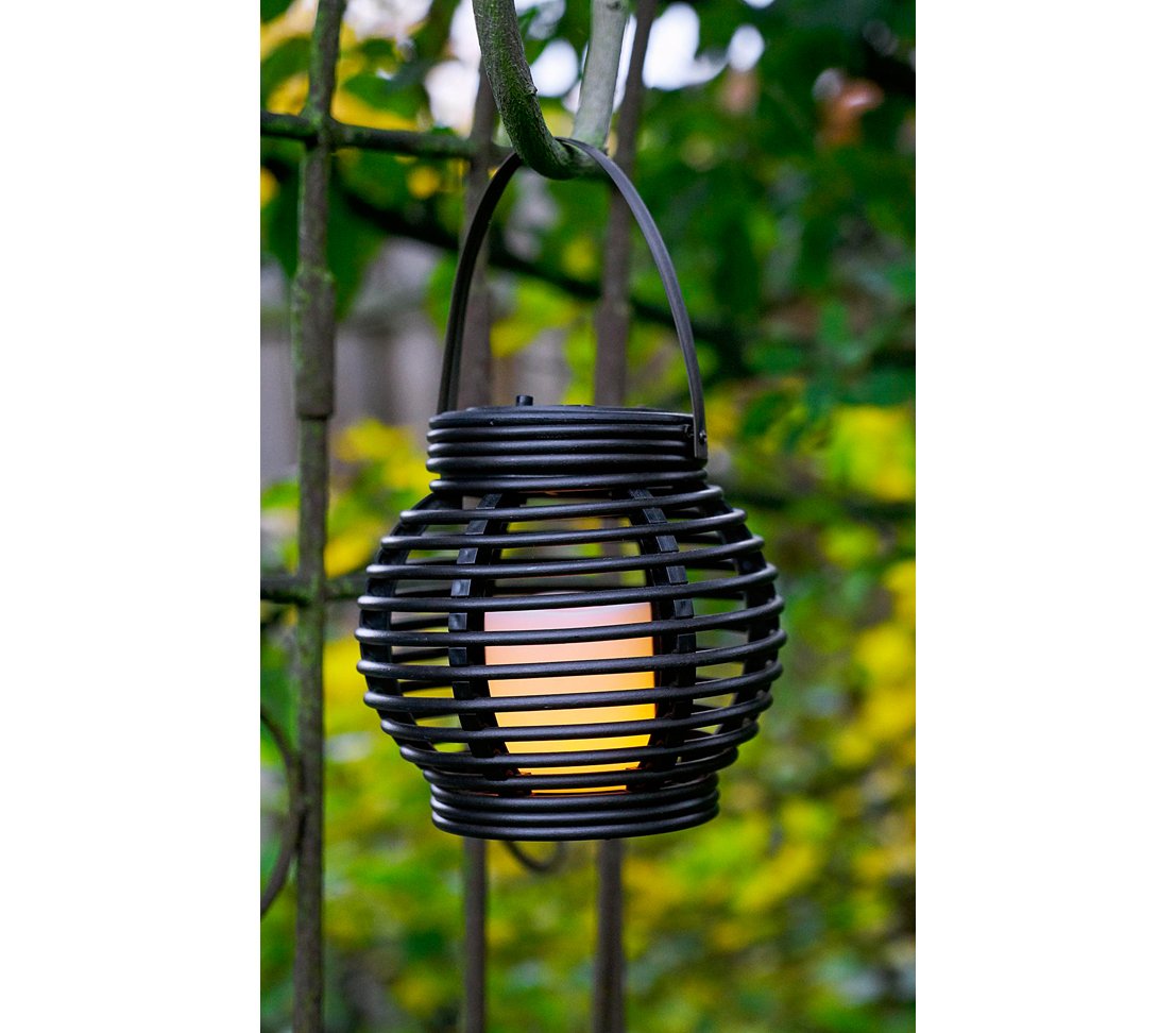 Dehner Premium Lovely Solarlaterne LED schwarz 16x15x15 cm