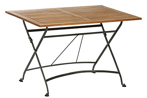Dehner Tegernsee Klapptisch 120x80 cm Akazie natur/schwarz