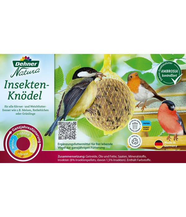 Dehner Natura Premium Meisenknödel Wildvogelfutter 30x100 g Insekten