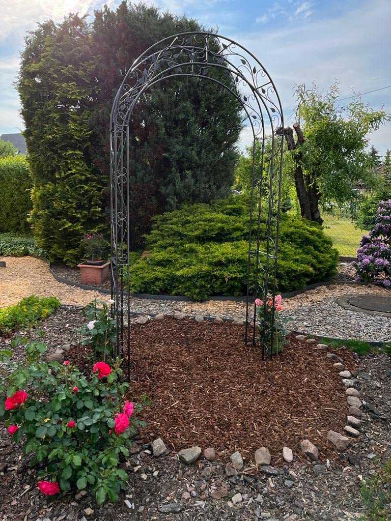 Dehner Cornwall Rosenbogen Metall 236x118cm dunkelgrau