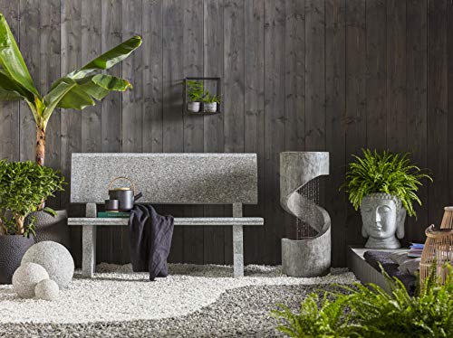 Dehner Mali Gartenbrunnen Polyresin 79,5 cm grau mit LED