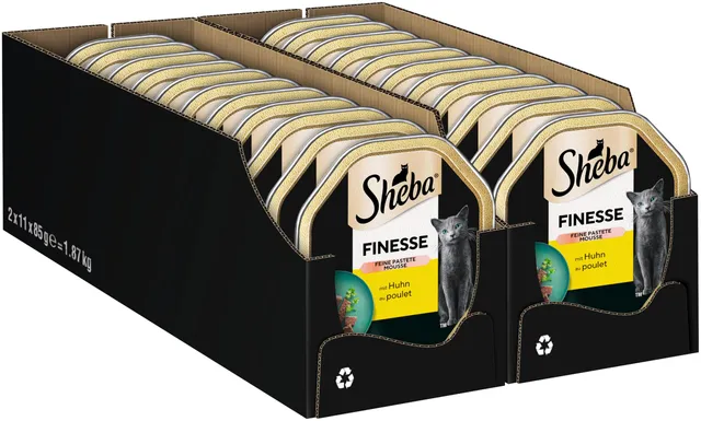 Sheba Finesse Pastete Nassfutter Huhn 22x85g