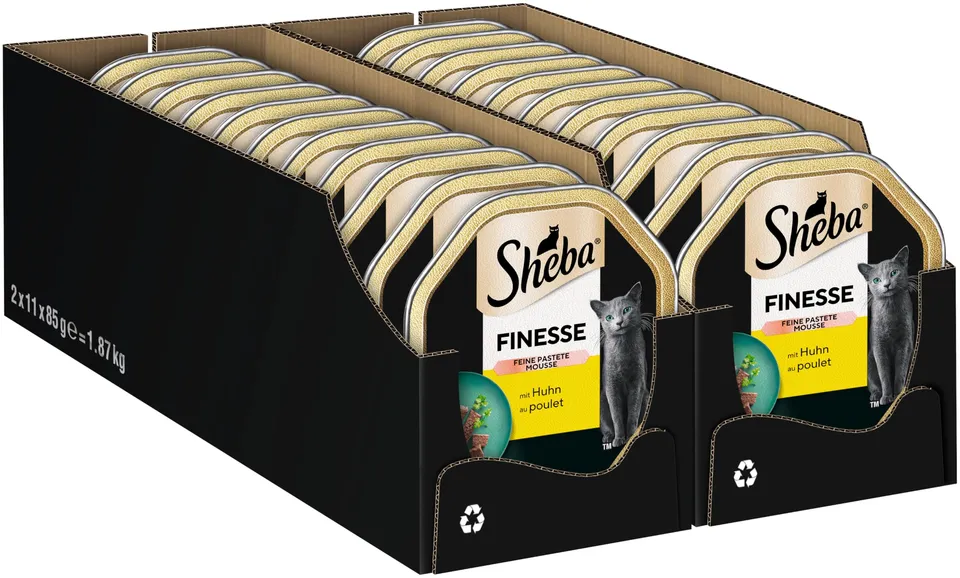 Sheba Finesse Pastete Nassfutter Huhn 22x85g