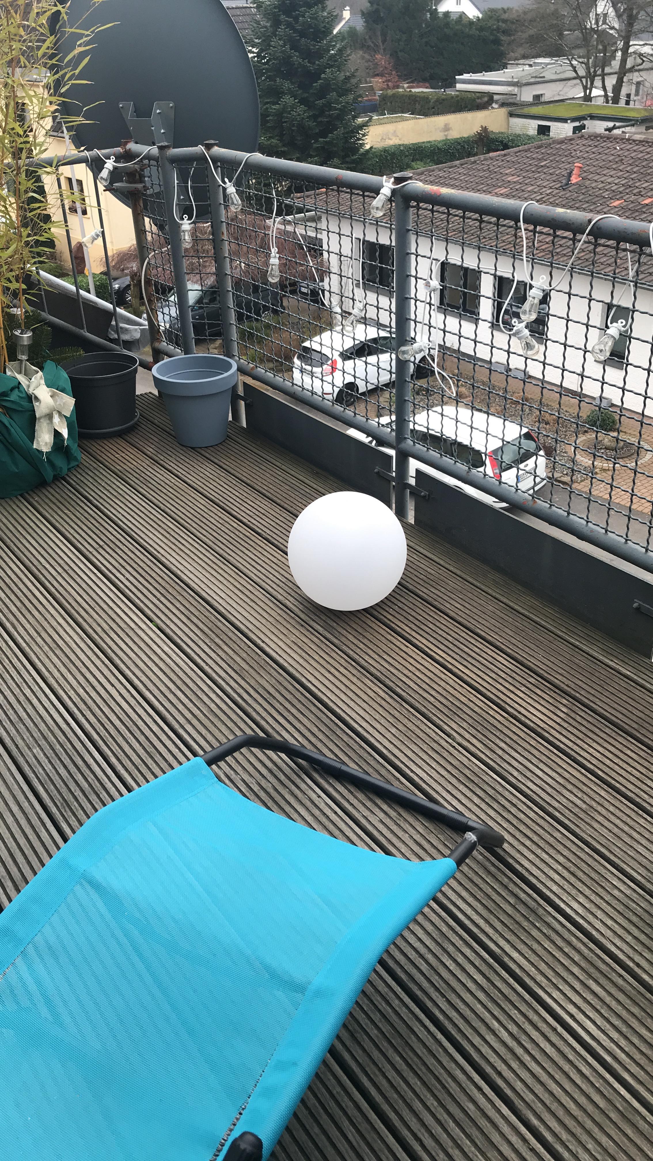 Dehner Solarkugel Ø 30 cm Solarleuchte Klar Echtglas-Optik