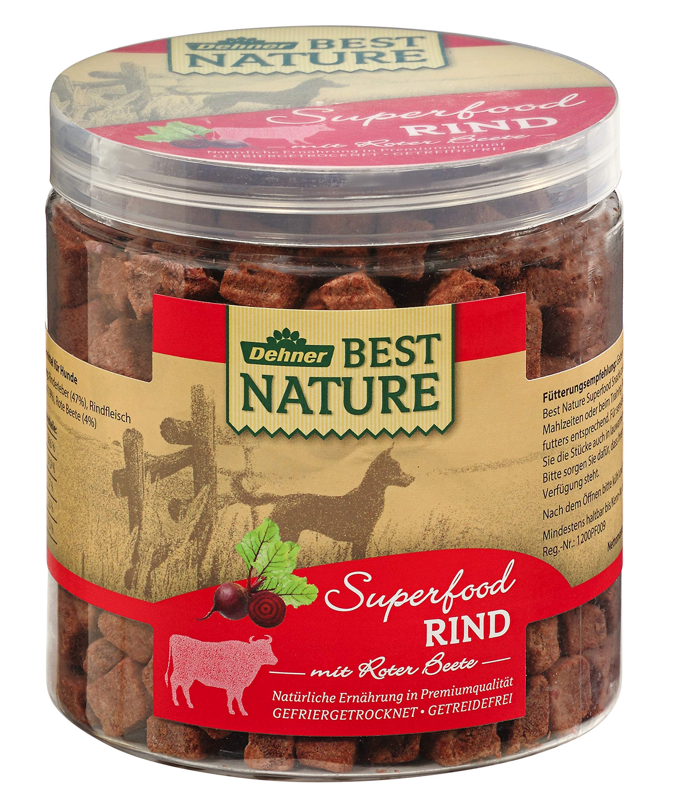 Dehner Best Nature Hundesnack-Mix Superfood 4x 380 g Dose