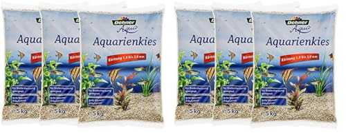 Dehner Aqua Aquarienkies Weiß 1-2mm 3x5kg