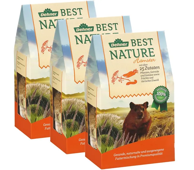 Dehner Best Nature Hamsterfutter 3x500g natürlich