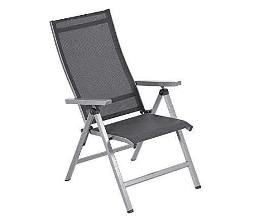 Dehner Macon Klappsessel schwarz Aluminium 112x60
