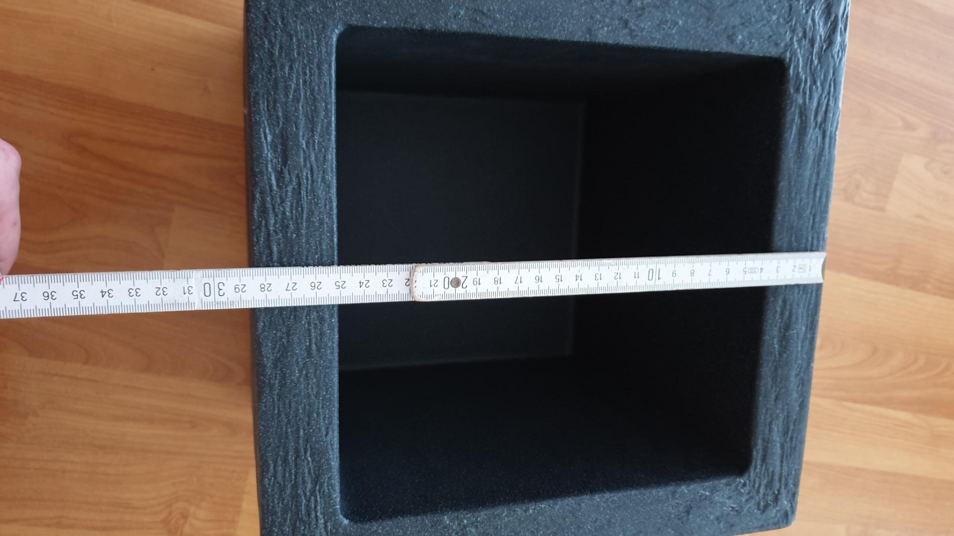 Dehner Palermo Blumenkübel anthrazit 50x50x40cm Kunststoff