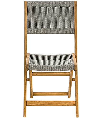 Dehner Klappstuhl Macao Rope 2er Set Akazie Seil hellgrau