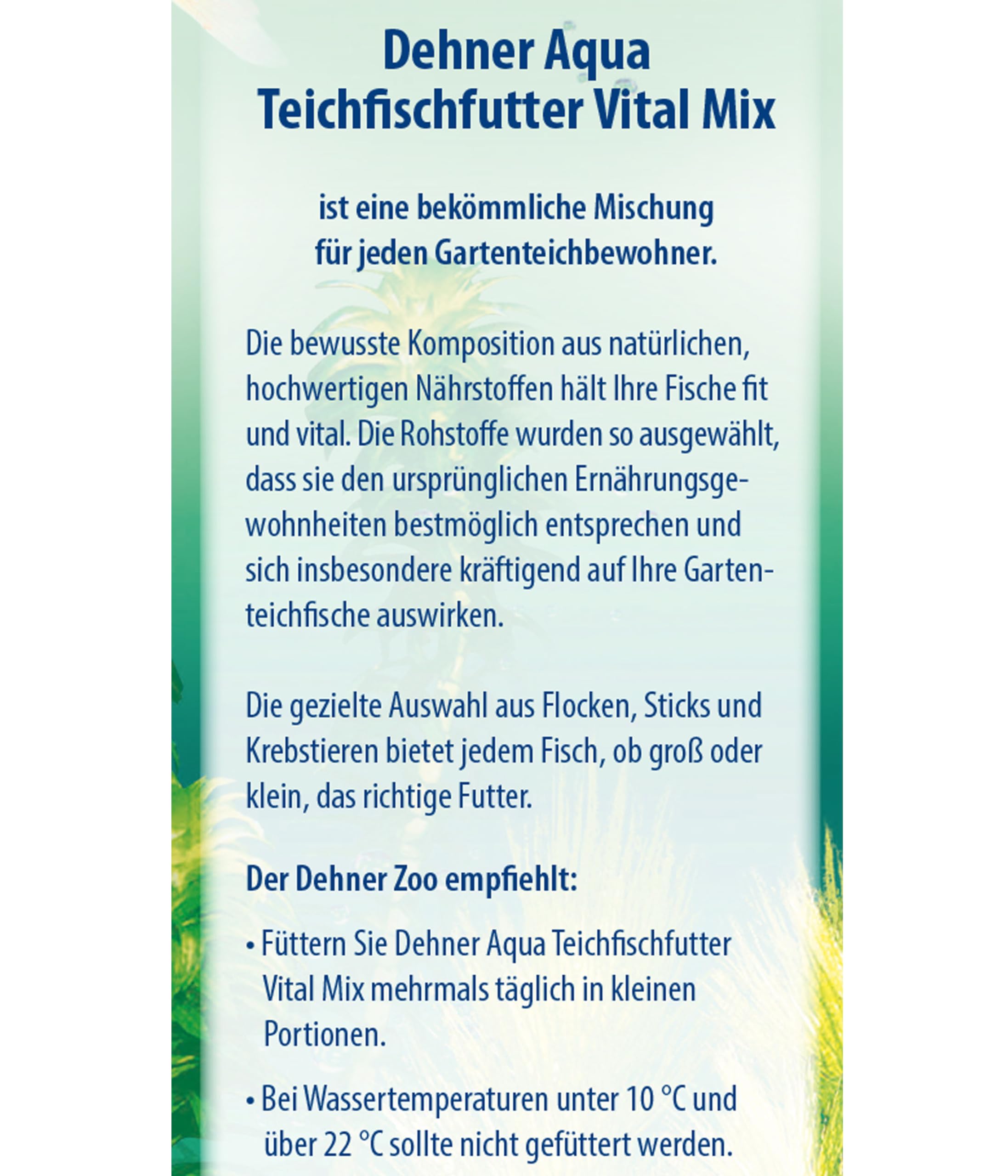 Dehner Aqua Teichfischfutter Vital Mix Fischfutter 3,5 l natürlich