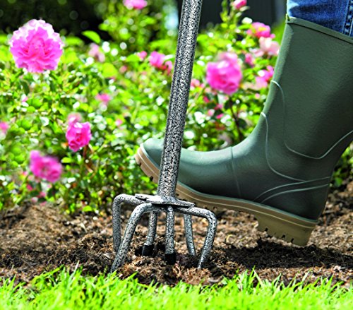 Dehner Gartenkralle Stahl 90cm Bodenlockerer grau grün