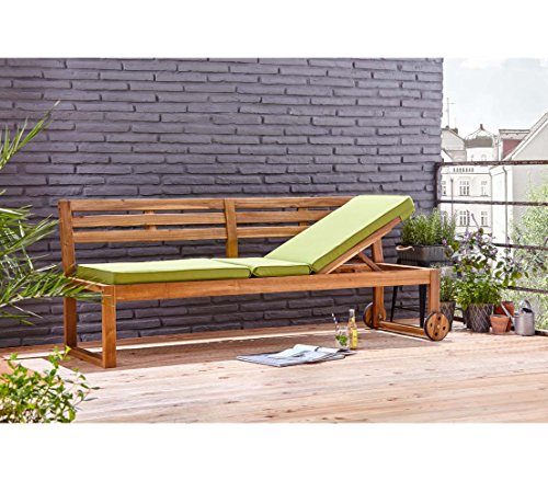 Dehner Rio Funktionsbank Liege Akazie 202 cm natur