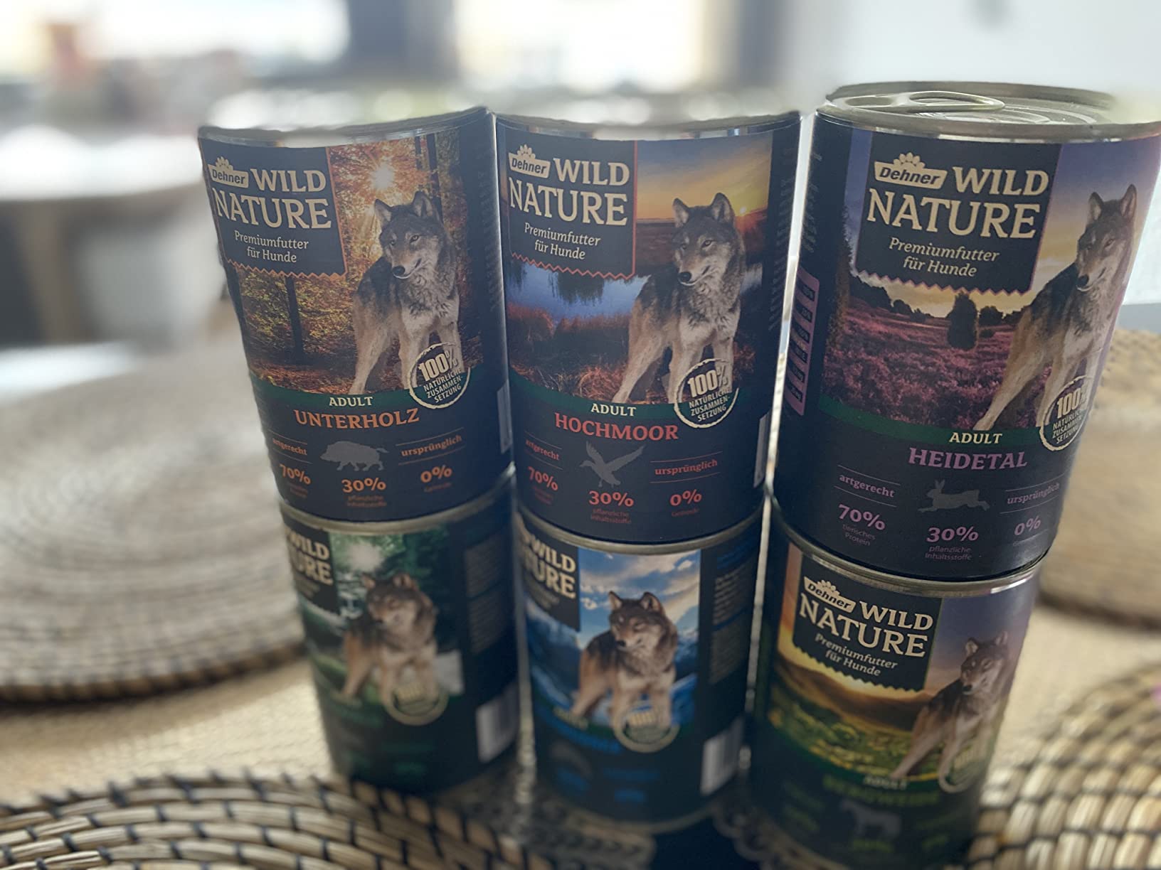 Dehner Wild Nature Hundefutter Probier-Set 6x400 g getreidefrei