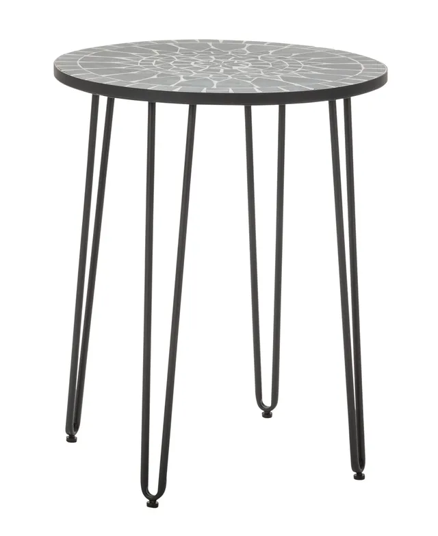 Dehner Madeleine Gartentisch Mosaik Ø 60 cm dunkelgrau