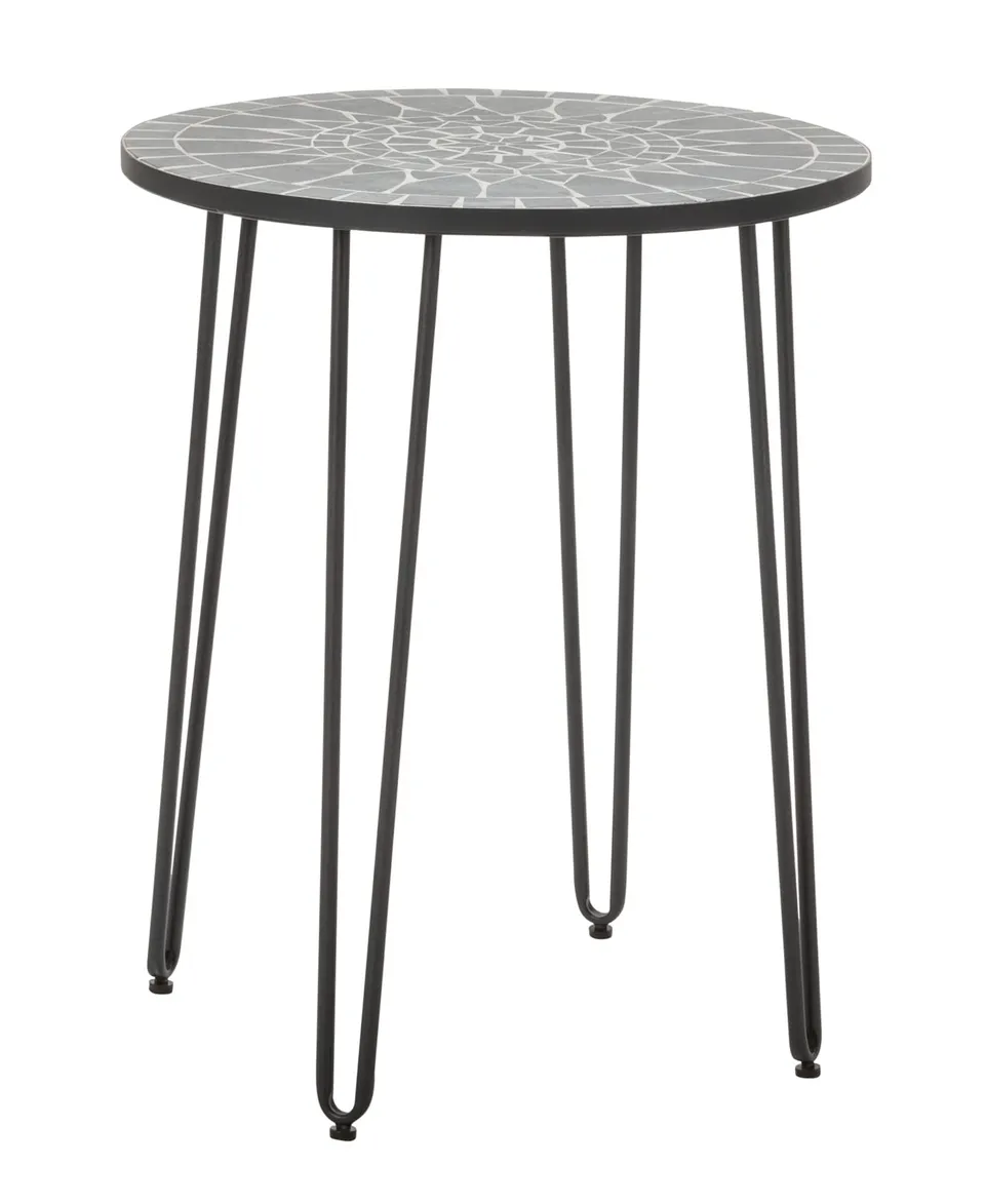 Dehner Madeleine Gartentisch Mosaik Ø 60 cm dunkelgrau
